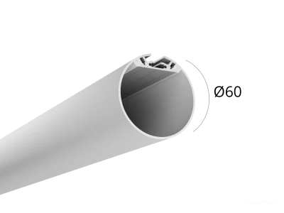 Алюминиевый LED профиль TUBE 60 с экраном — 2000mm
